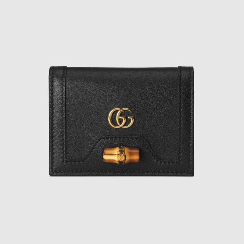 Gucci Diana Card Case Wallet 658244 Black